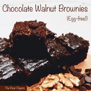Chocolate Walnut Brownies (Egg-free)