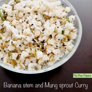 Banana Stem and Mung Sprout Curry