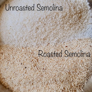 Roasting of semolina