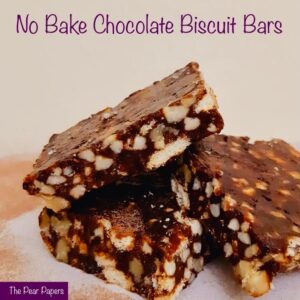 No bake chocolate biscuit bars