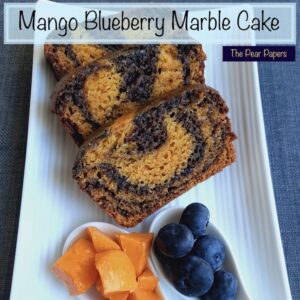 Mango Blueberry Marble Cake
